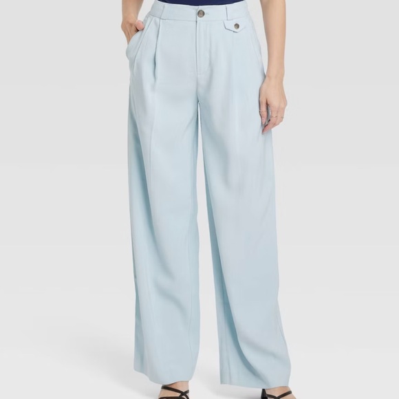 a new day Pants - A new day Blue Wide Leg High Rise Pants NWT
